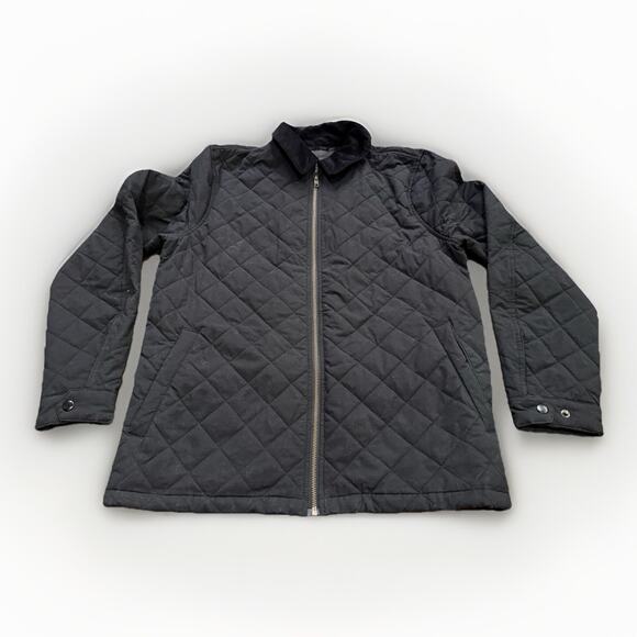 J.Crew Mercantile Mens Black Full Zip Quilted Jacket Size S SMALL Style# J5018 - Picture 1 of 10